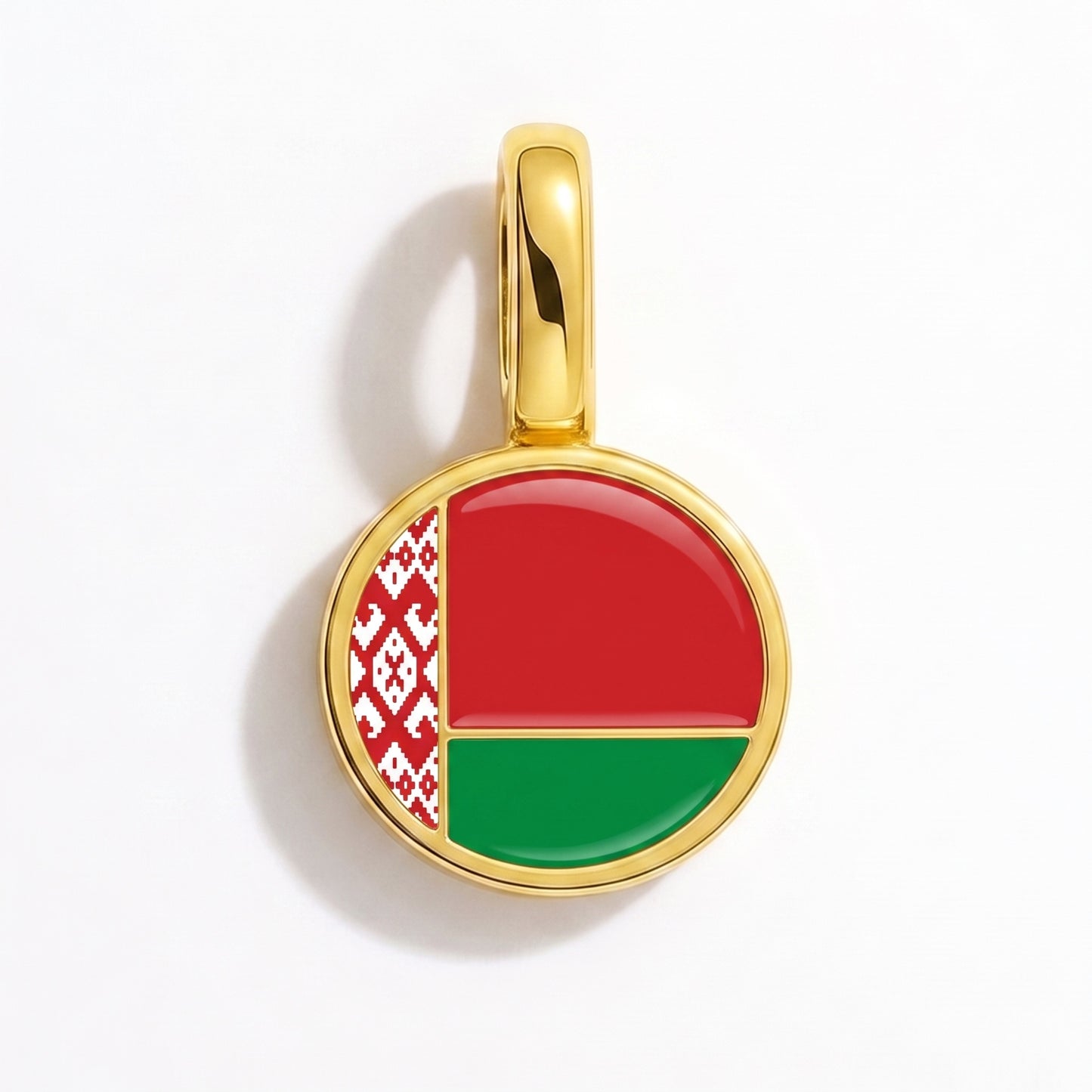 Flaggcharm Belarus – rund guld