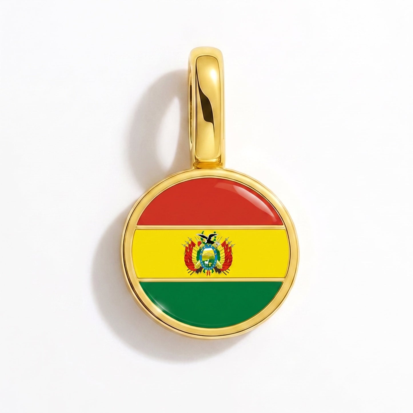 Flaggcharm Bolivia – rektangulär guld