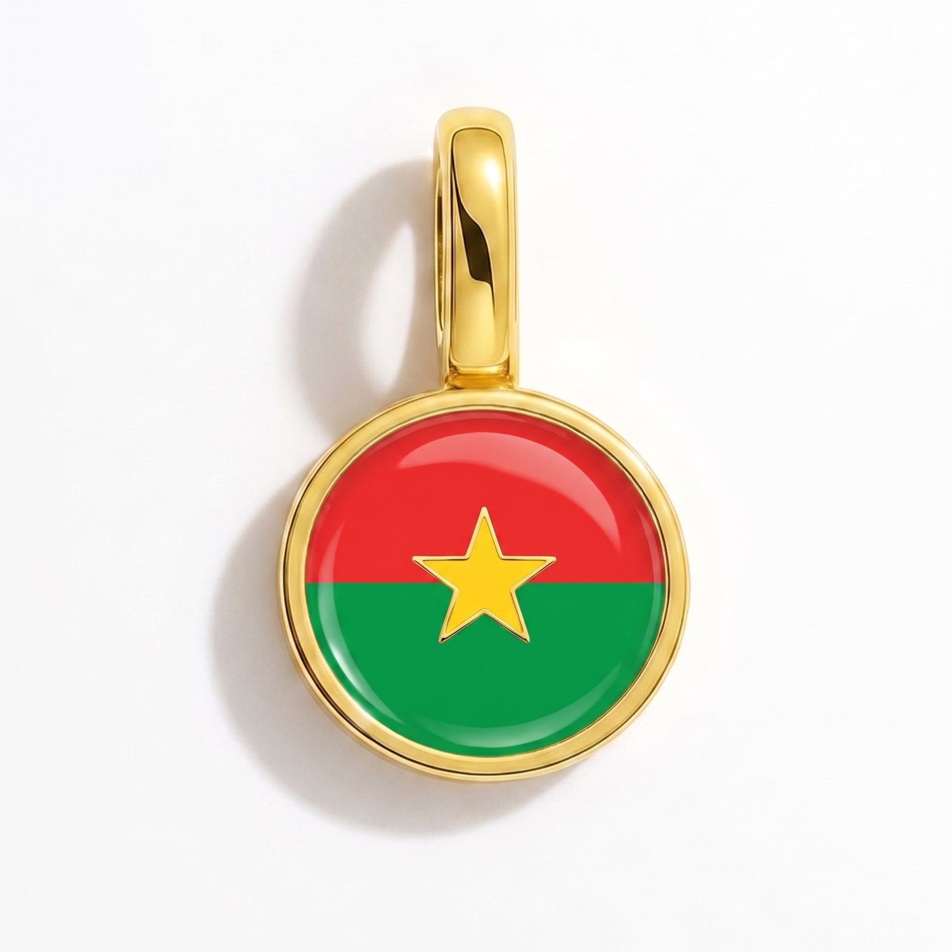 Flaggcharm Burkina Faso – rektangulär guld