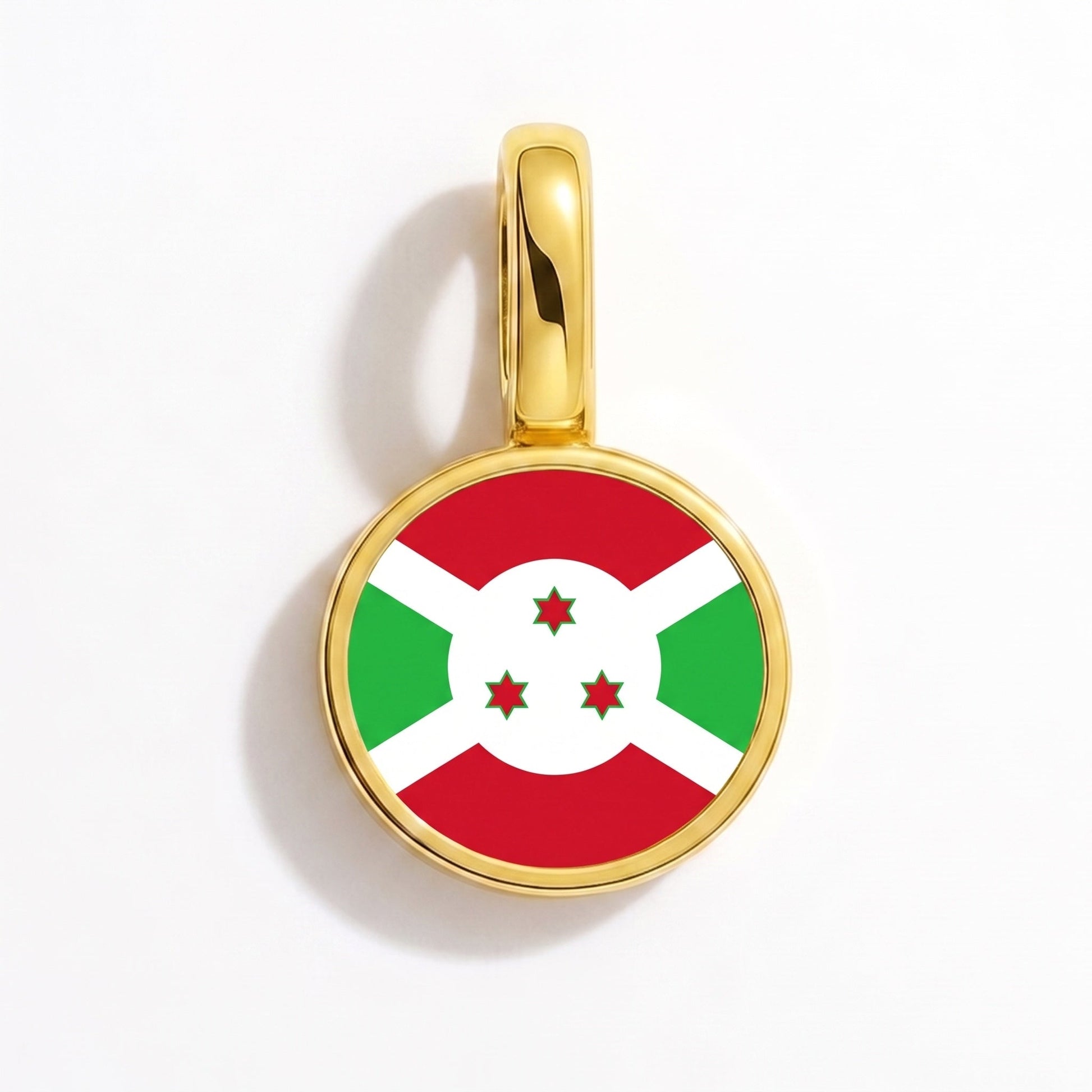 Flaggcharm Burundi – rektangulär guld