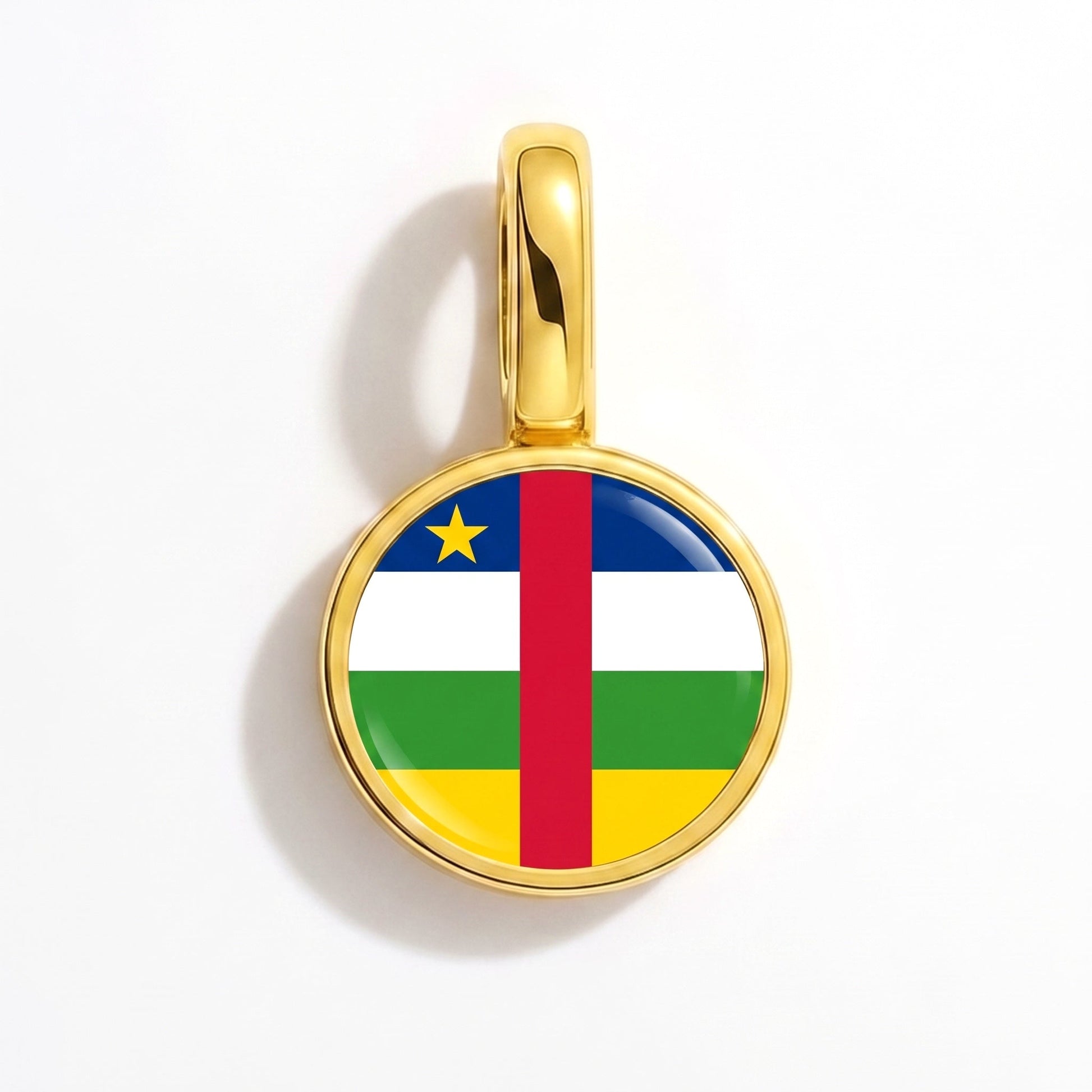 Flaggcharm Centralafrikanska republiken – rektangulär guld