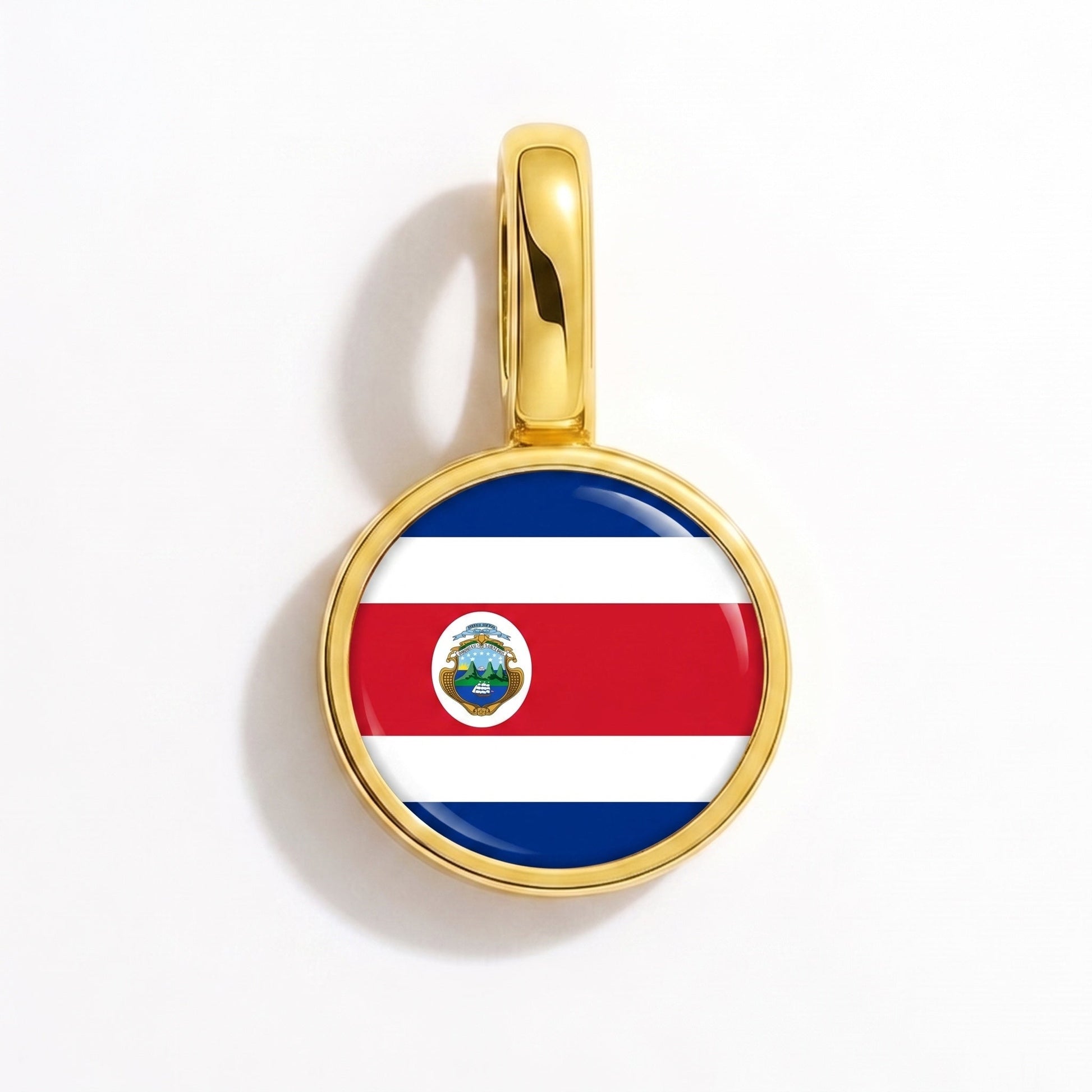 Flaggcharm Costa Rica – rektangulär guld