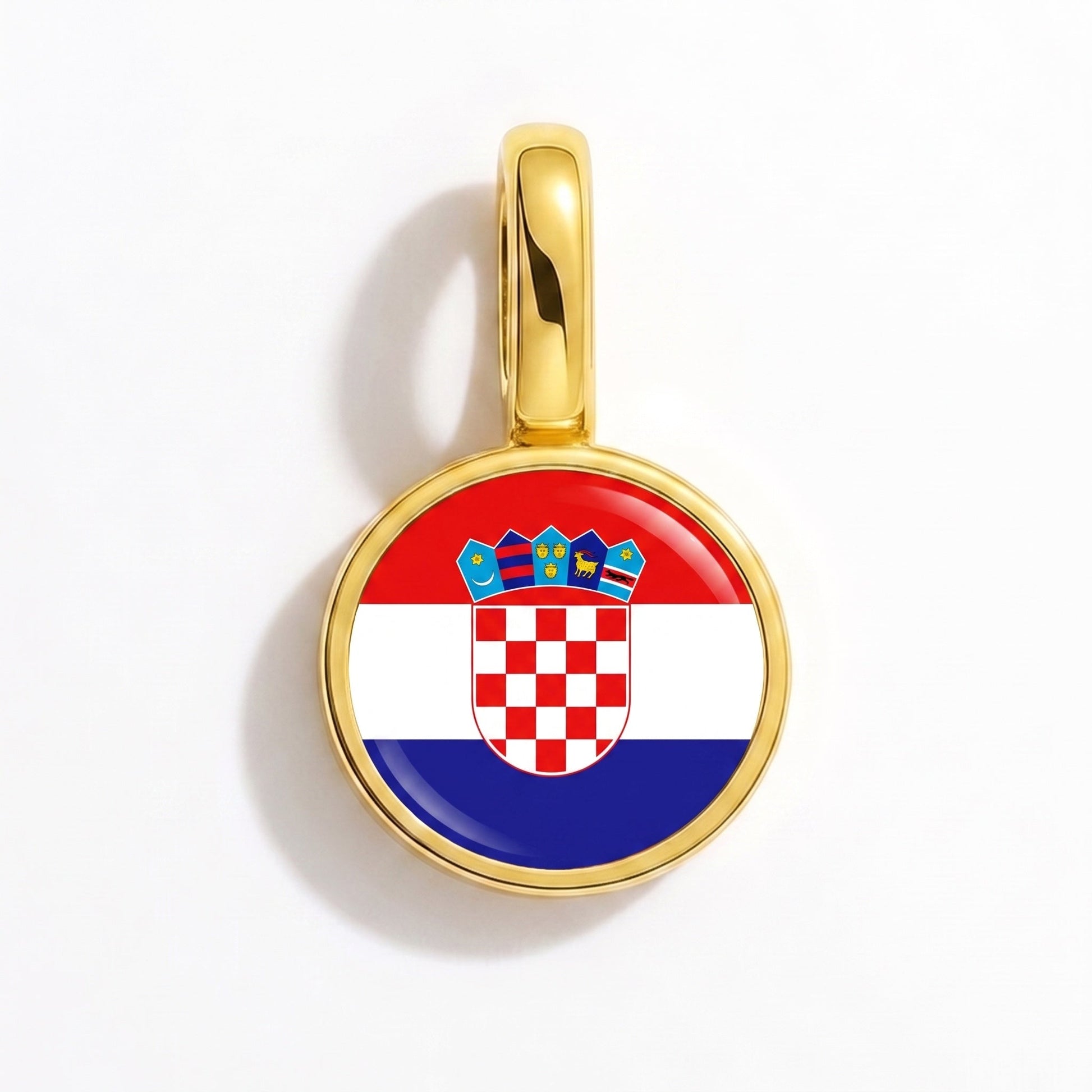 Flaggcharm Kroatien – rektangulär guld