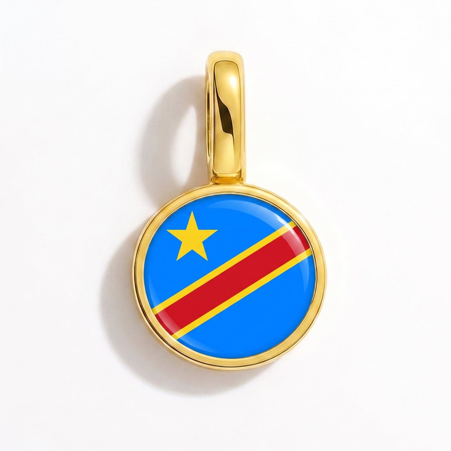 Flaggcharm Demokratiska republiken Kongo – rektangulär guld