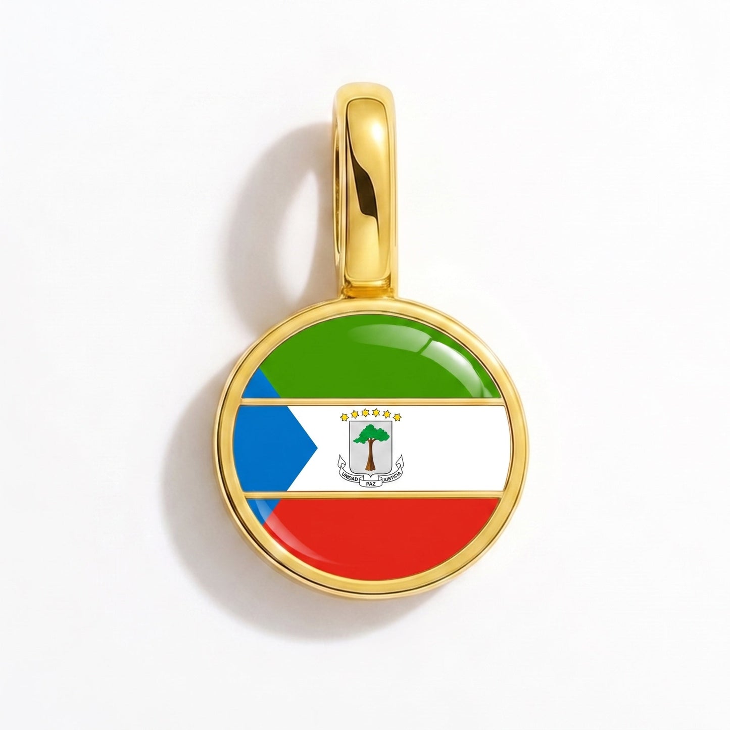 Flaggcharm Ekvatorialguinea – rektangulär guld