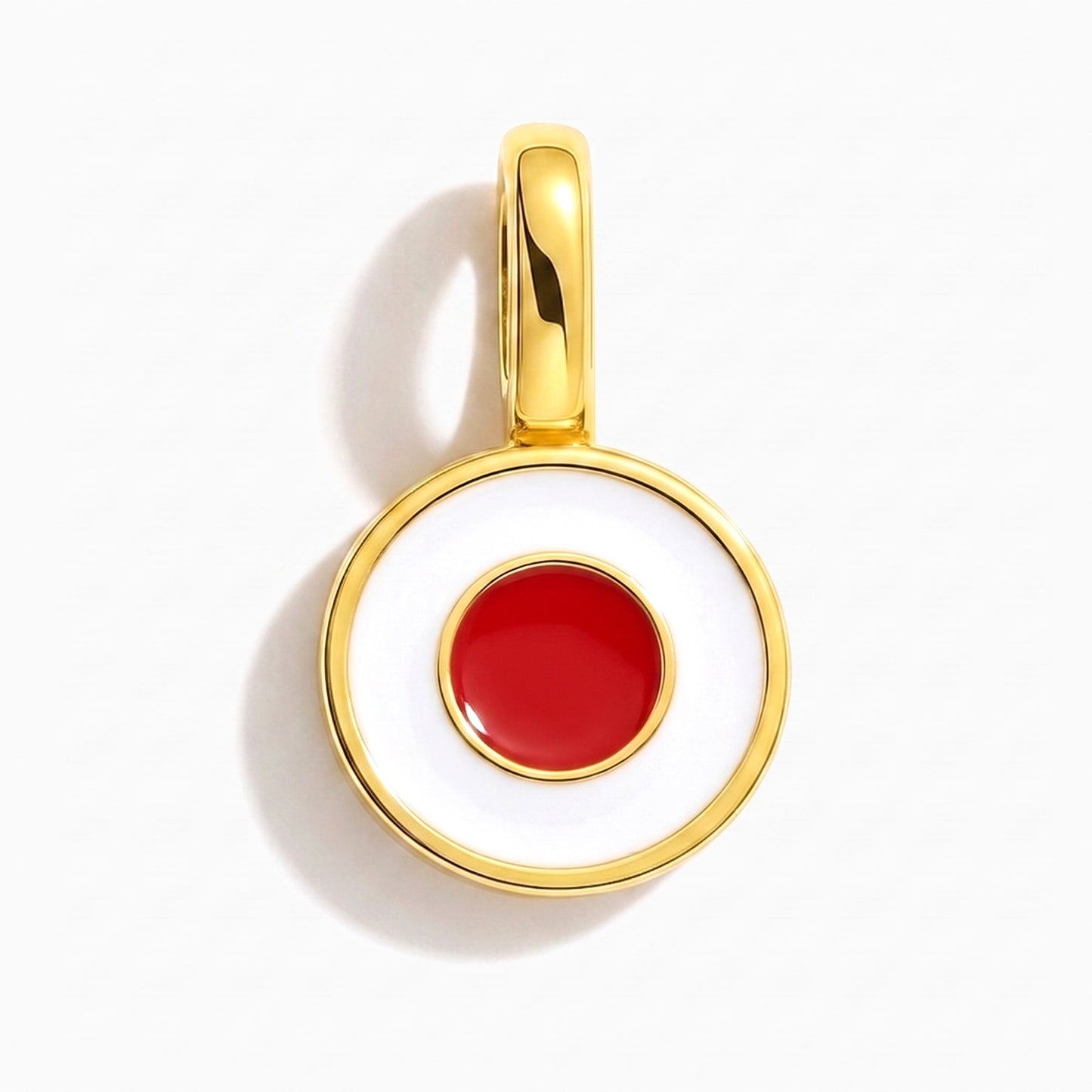Flaggcharm Japan – rund guld