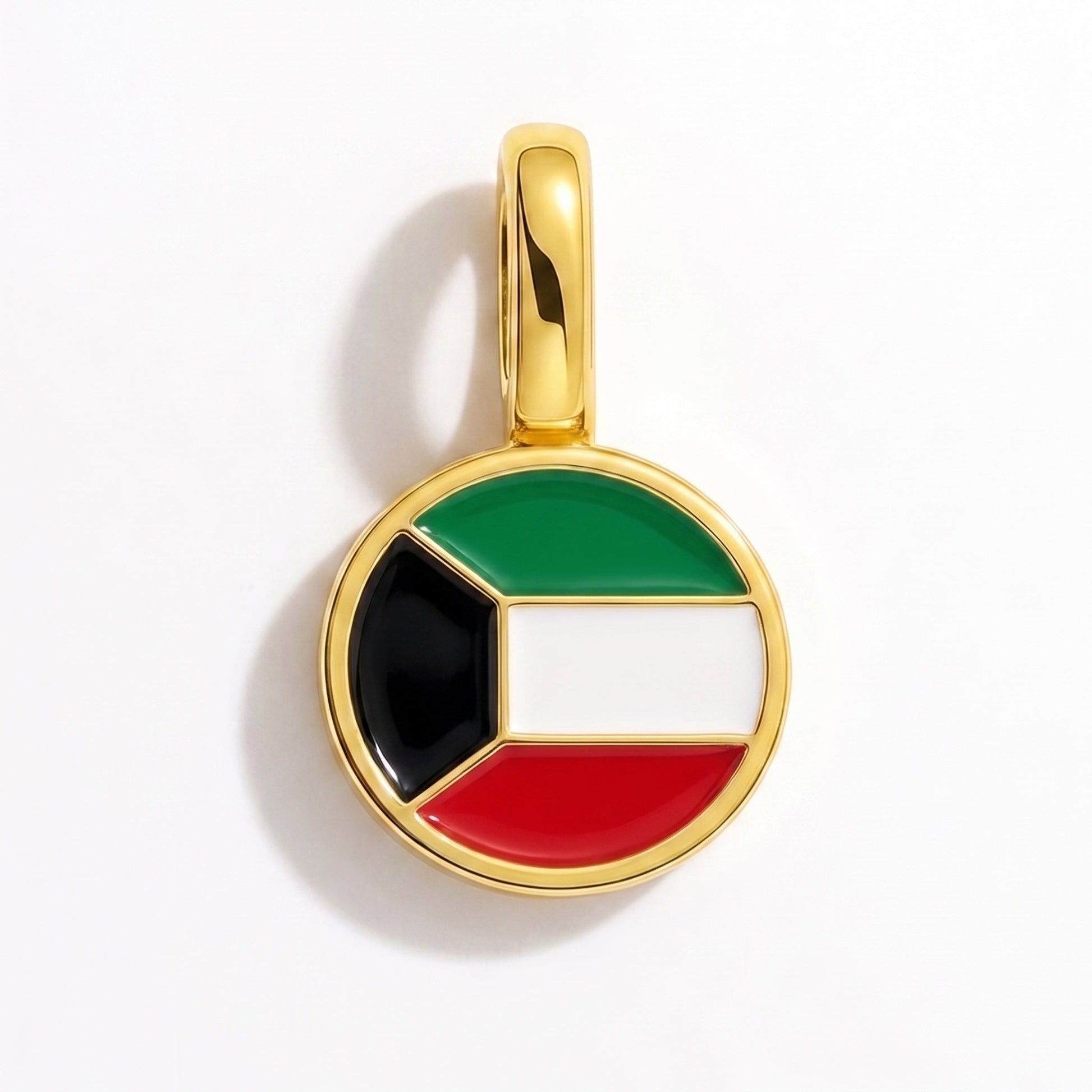 Flaggcharm Kuwait – rektangulär guld