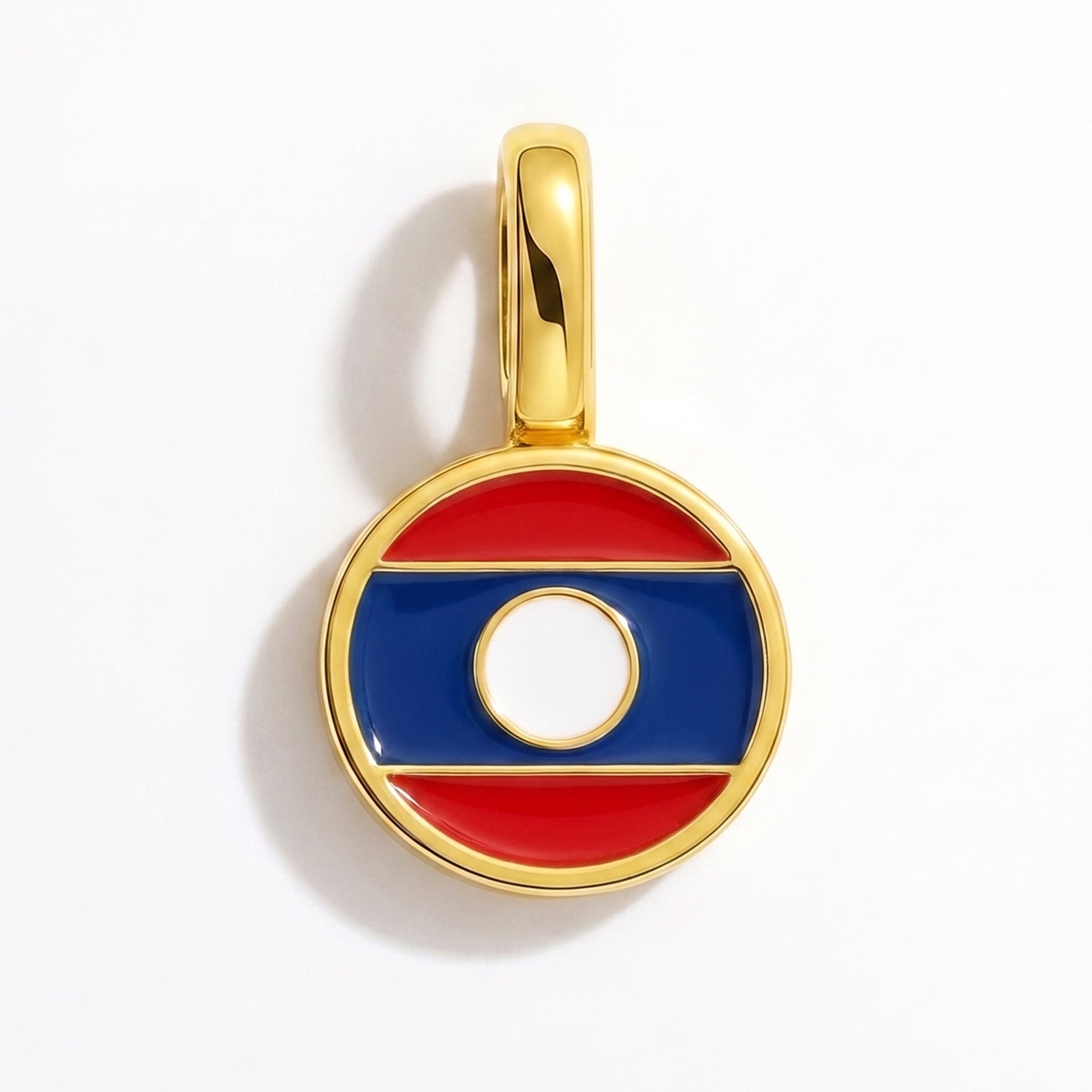 Flaggcharm Laos – rektangulär guld