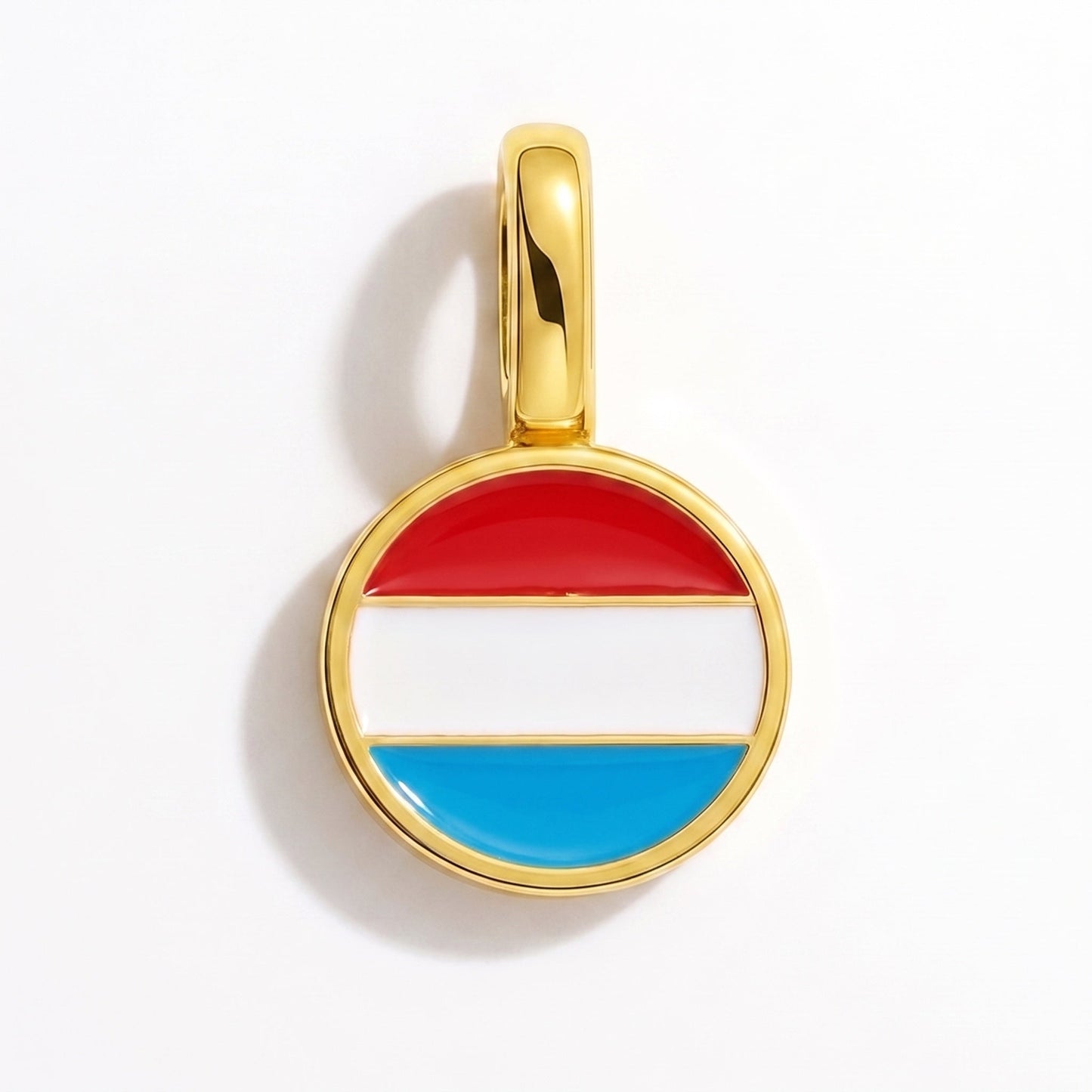 Flaggcharm Luxemburg – rektangulär guld