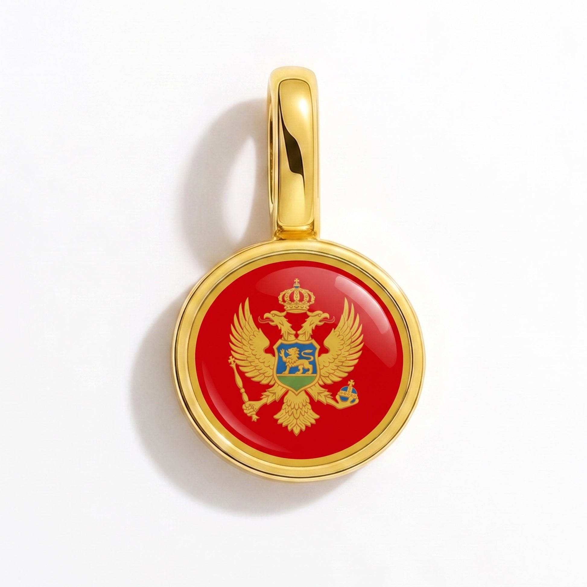 Flaggcharm Montenegro – rektangulär guld