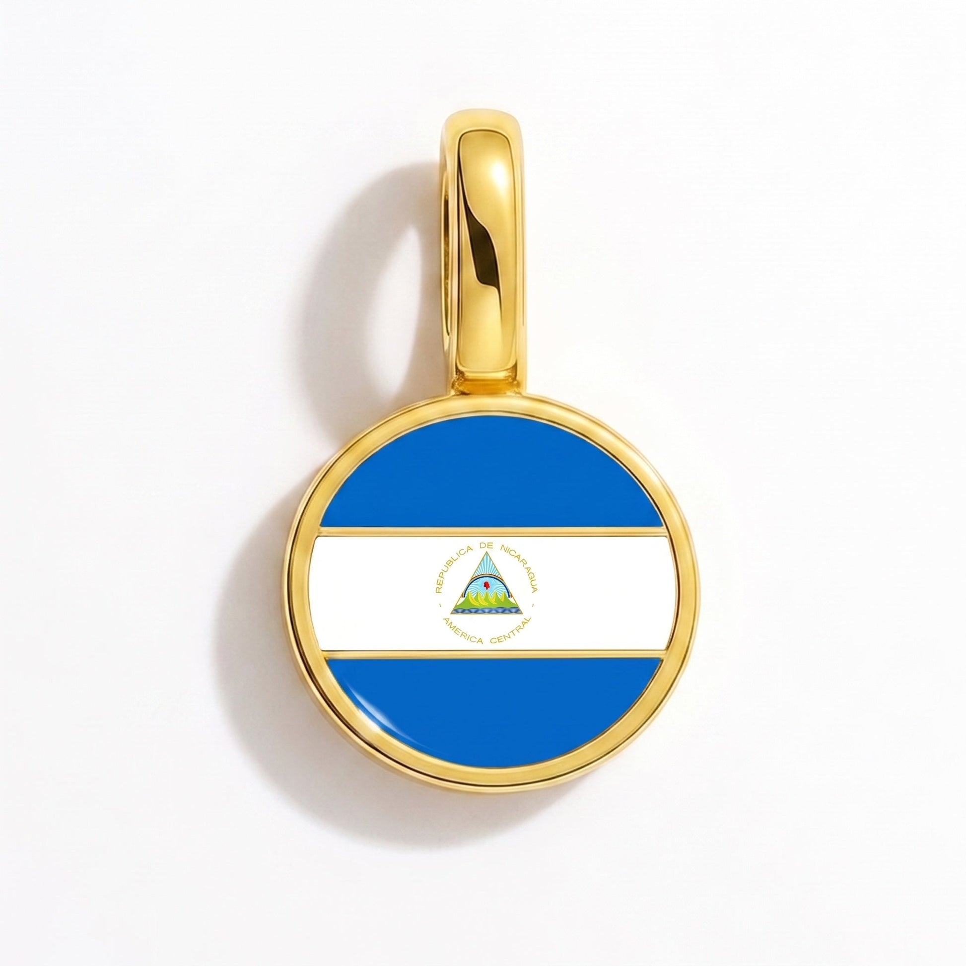 Flaggcharm Nicaragua – rektangulär guld