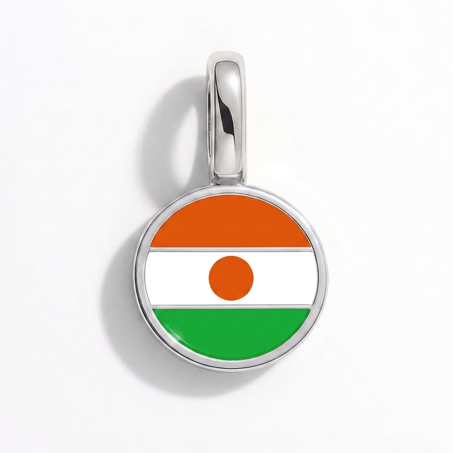 Flaggcharm Niger – rektangulär silver