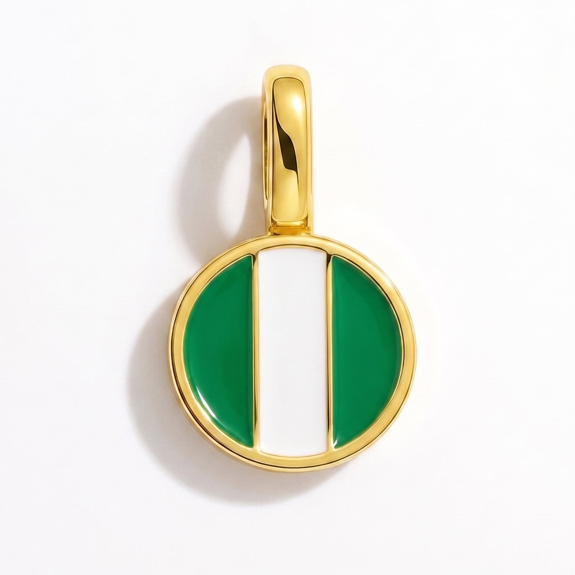 Flaggcharm Nigeria – rektangulär guld
