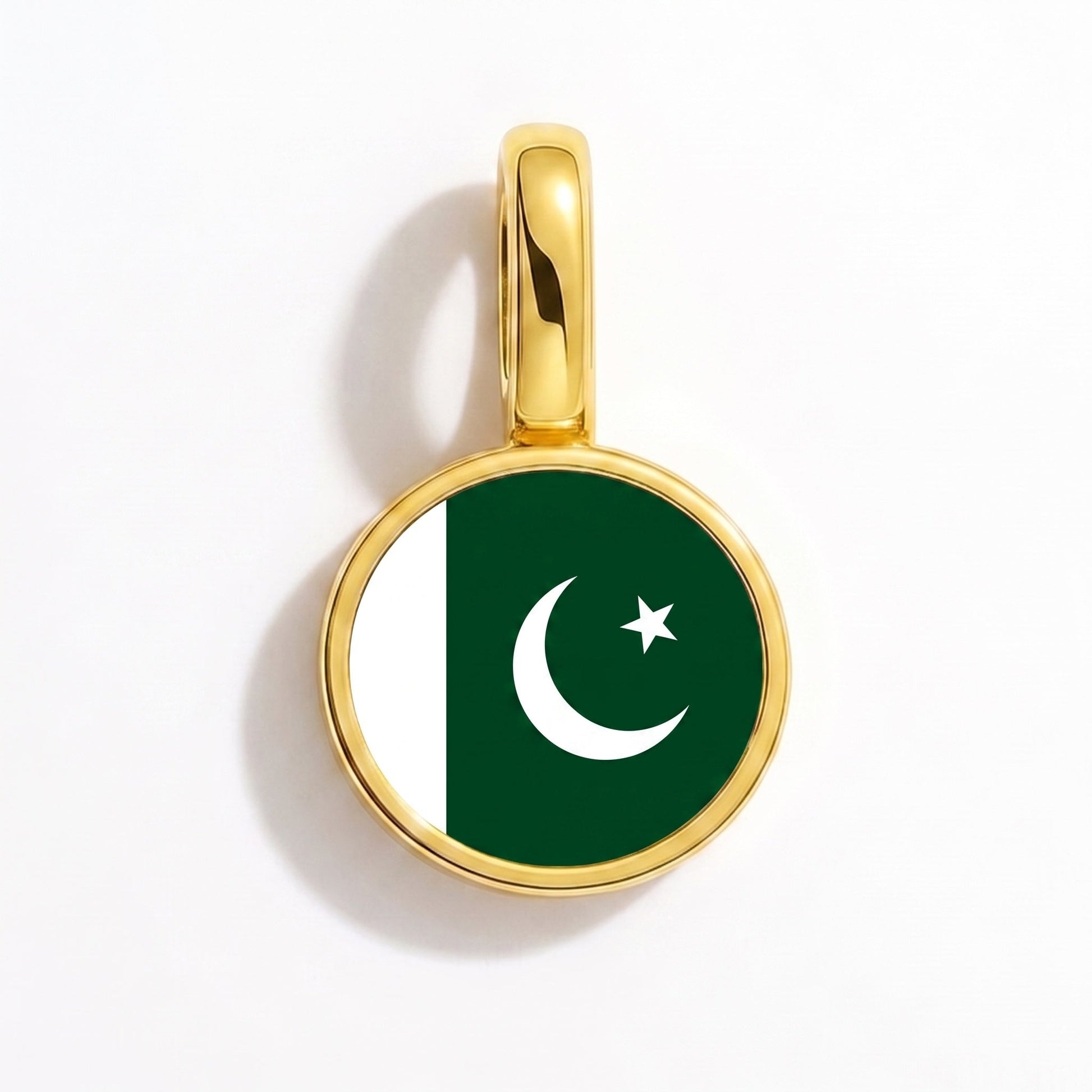 Flaggcharm Pakistan – rektangulär guld