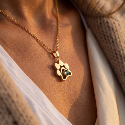 Halsband med personligt foto - Tassavtryck