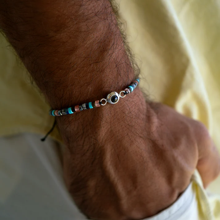 Fotoarmband med din bild - Heishi Ädelsten