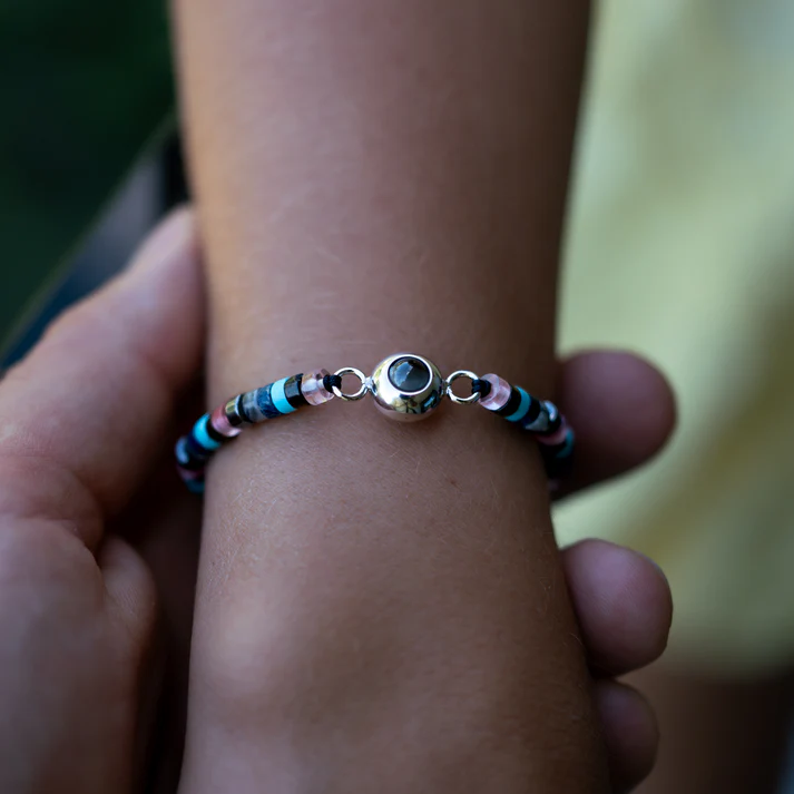 Fotoarmband med din bild - Heishi Ädelsten