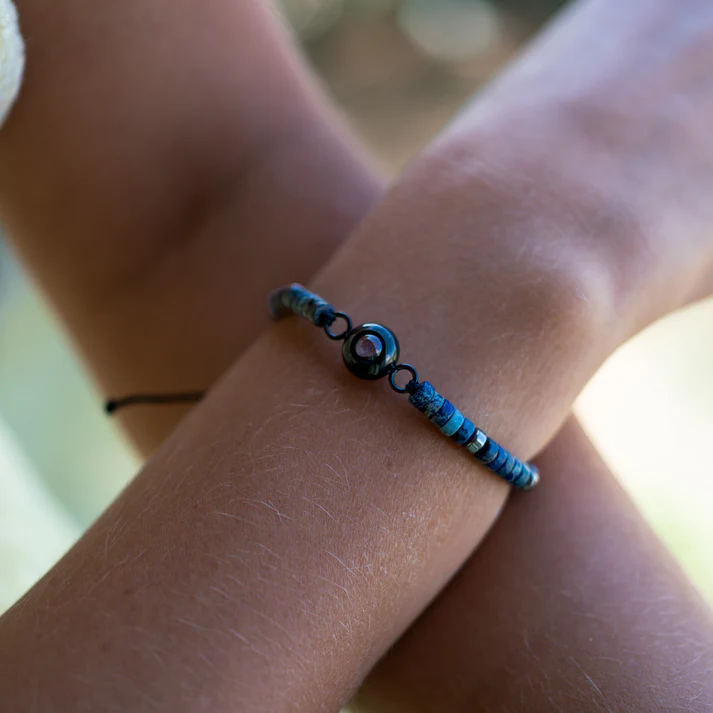 Fotoarmband med din bild - Heishi Ädelsten