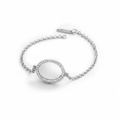 Medallion armband med foto - Oval