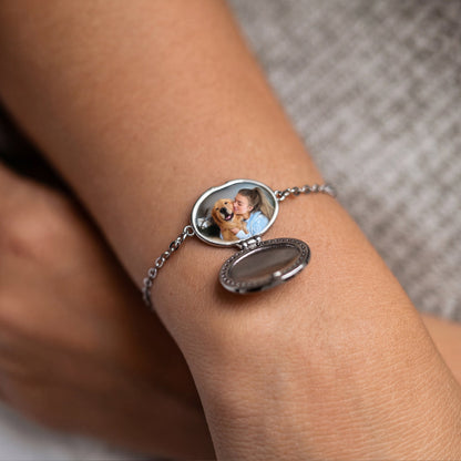 Medallion armband med foto - Oval
