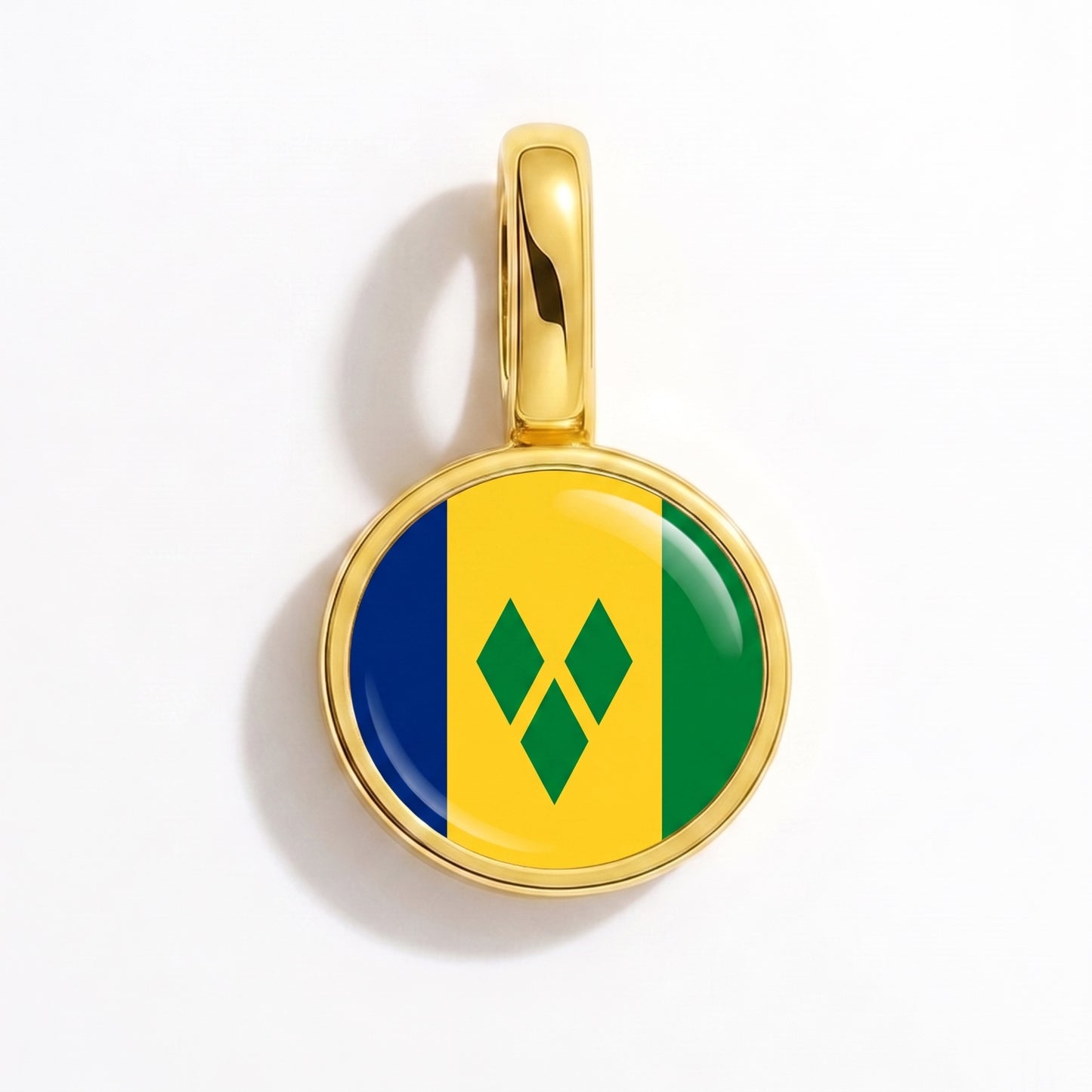 Flaggcharm Saint Vincent och Grenadinerna – rund guld