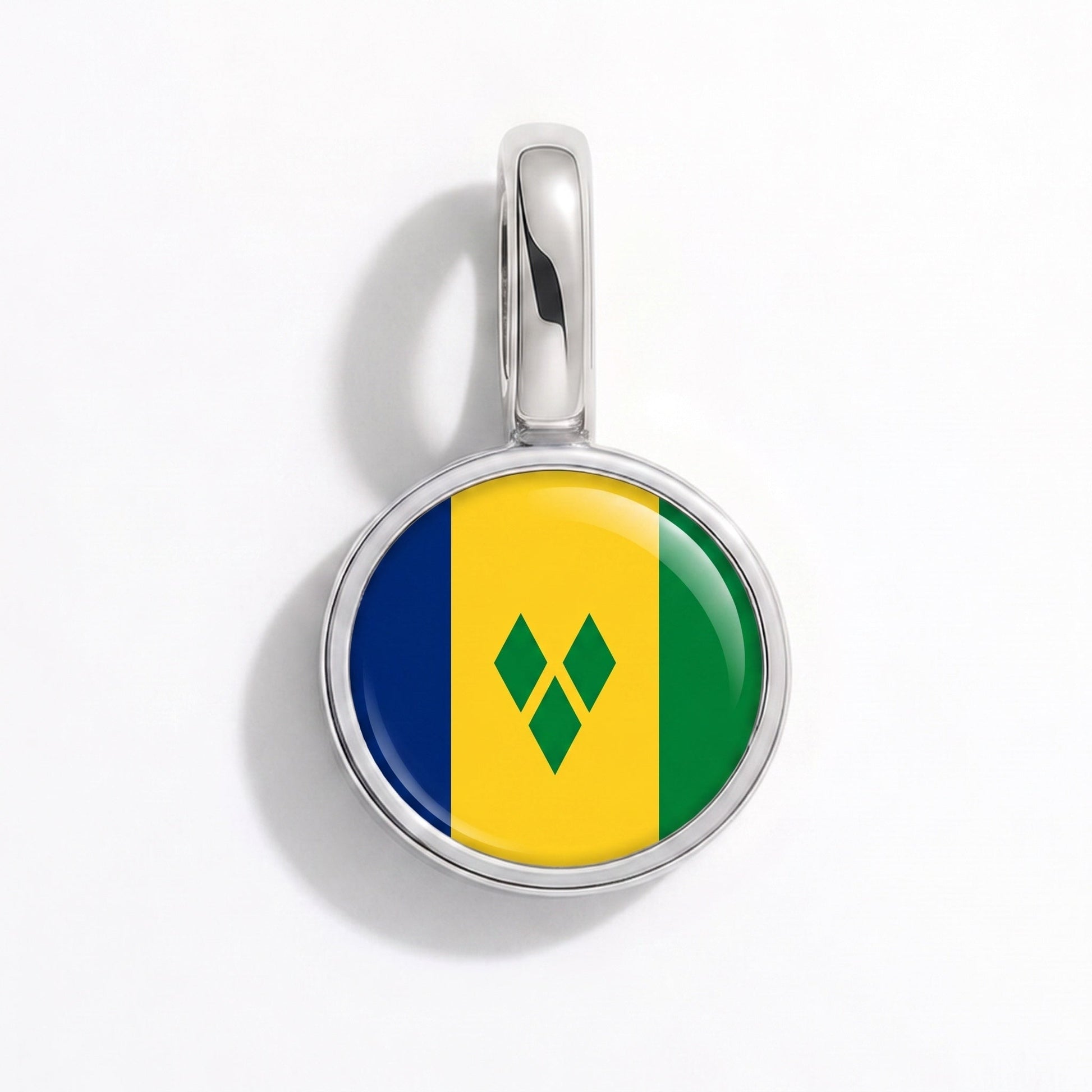 Flaggcharm Saint Vincent och Grenadinerna – rektangulär silver