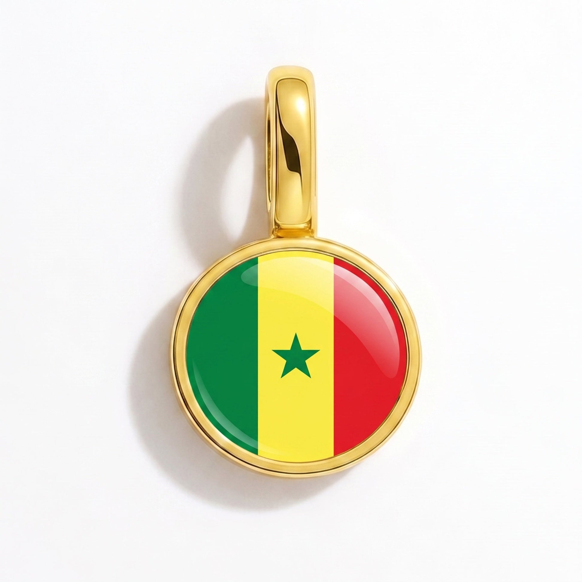 Flaggcharm Senegal – rektangulär guld