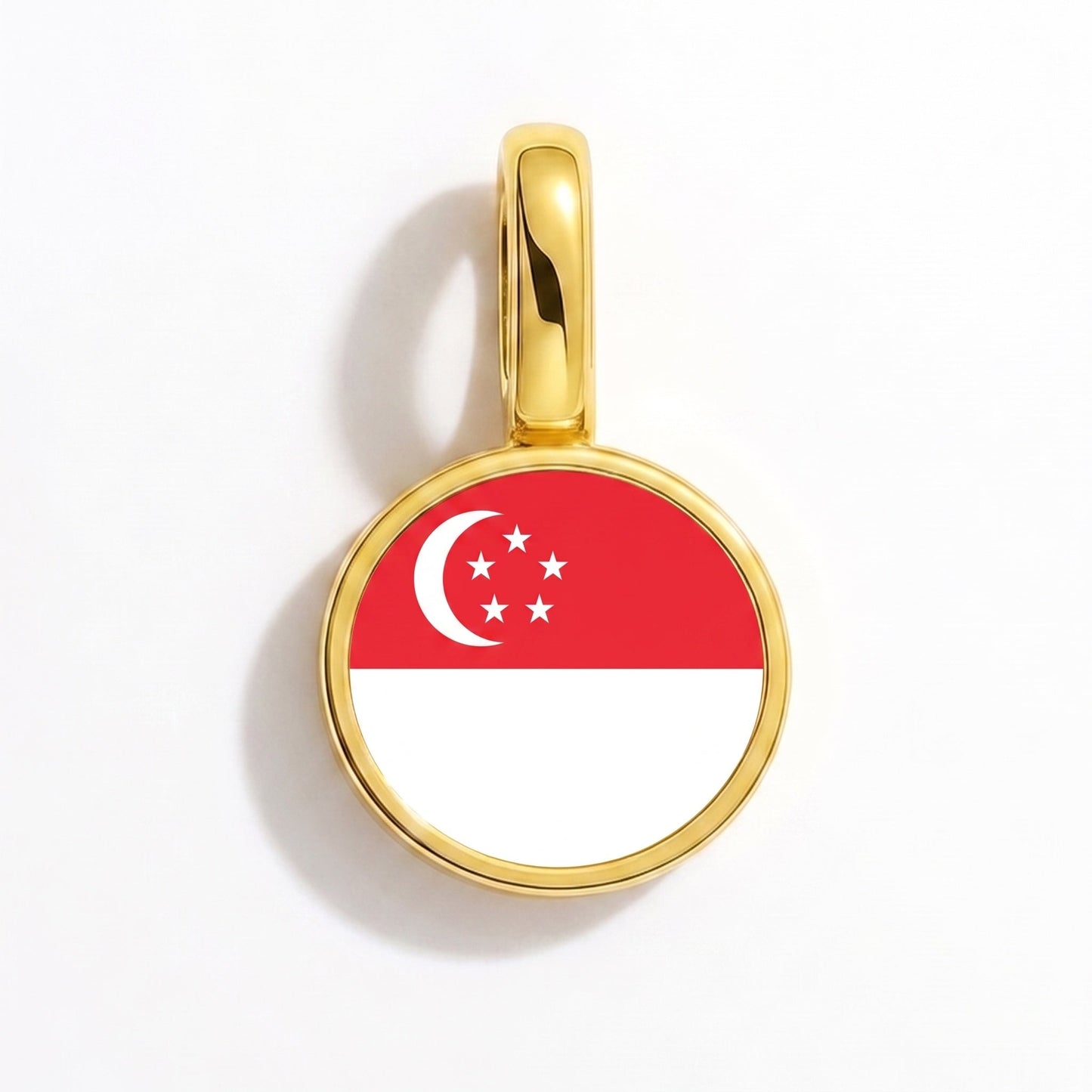 Flaggcharm Singapore – rektangulär guld