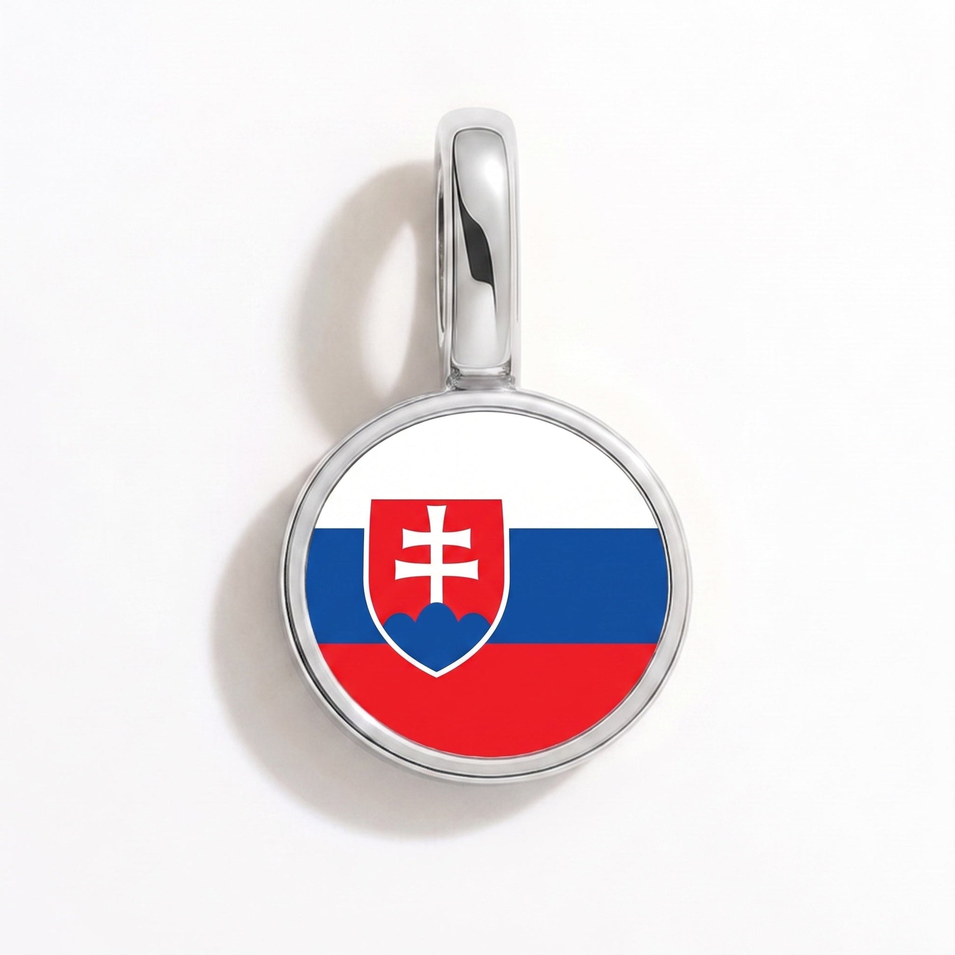 Flaggcharm Slovakien – rektangulär silver