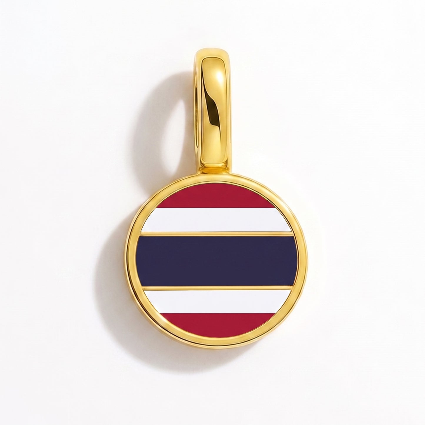 Flaggcharm Thailand – rund guld
