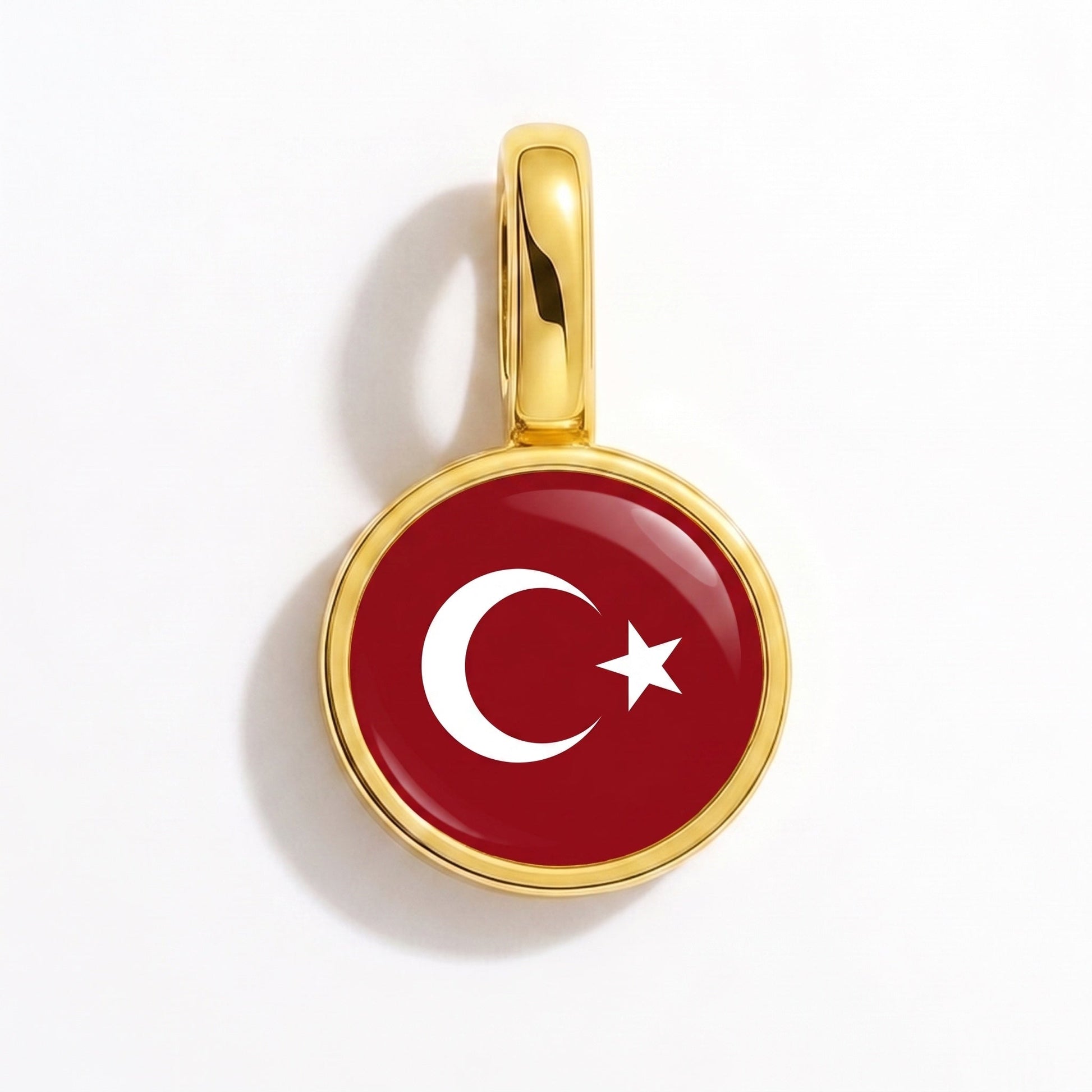 Flaggcharm Turkiet – rektangulär guld