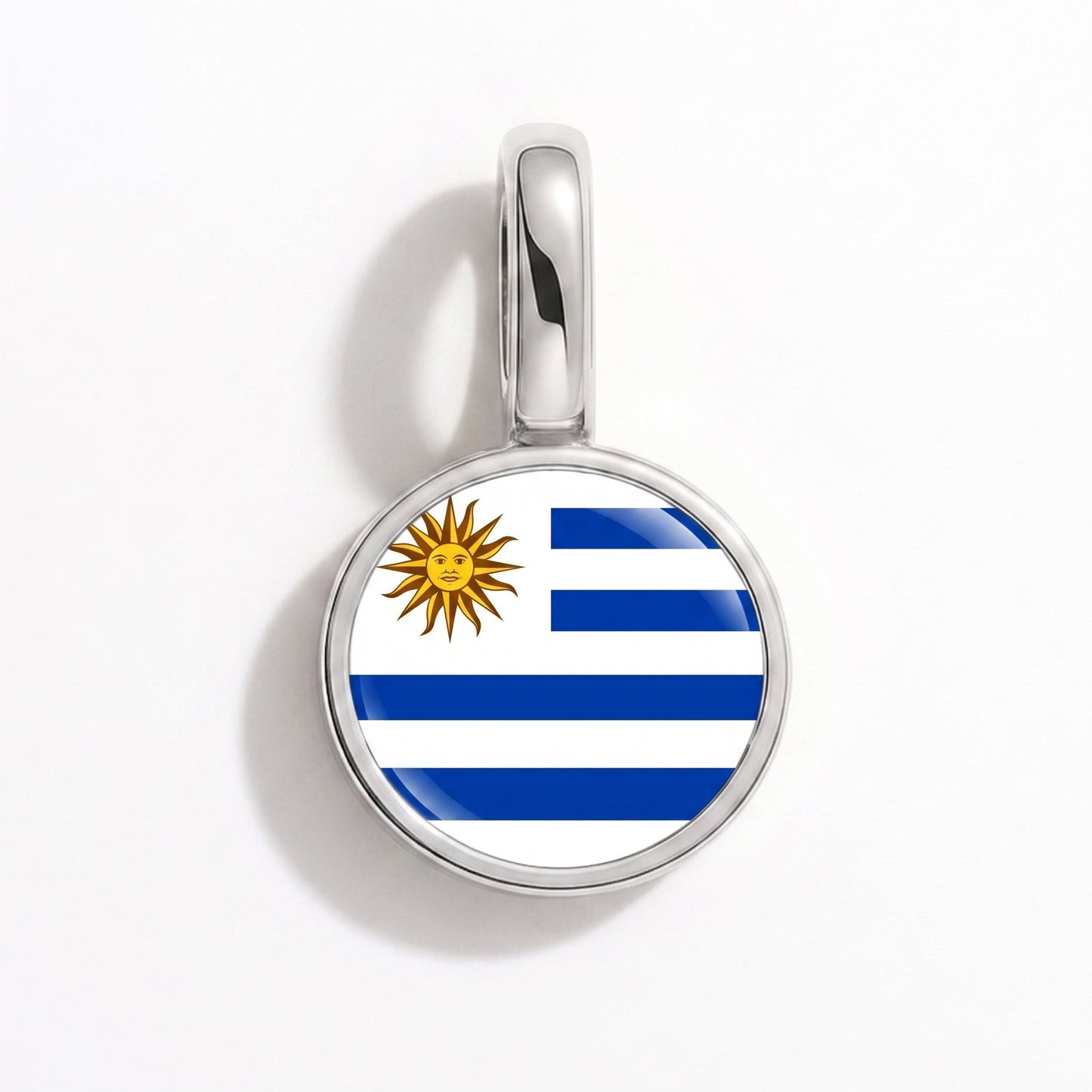 Flaggcharm Uruguay – rektangulär silver