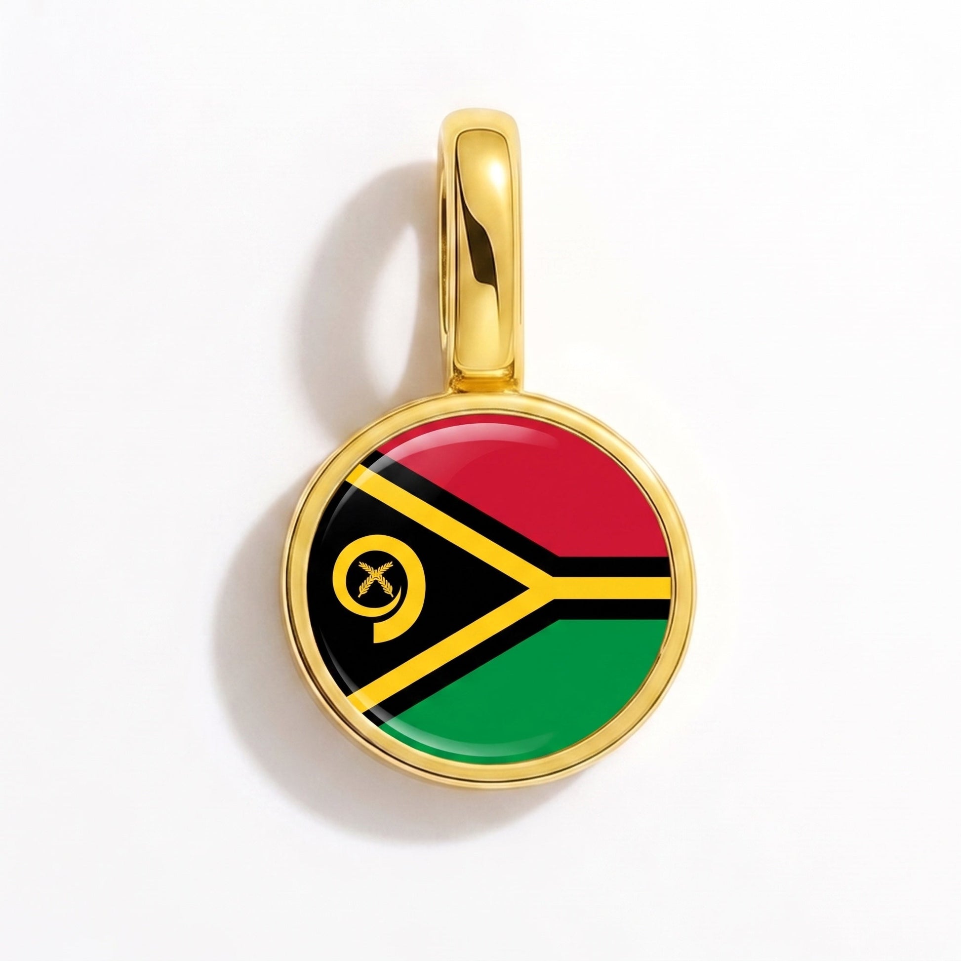 Flaggcharm Vanuatu – rektangulär guld